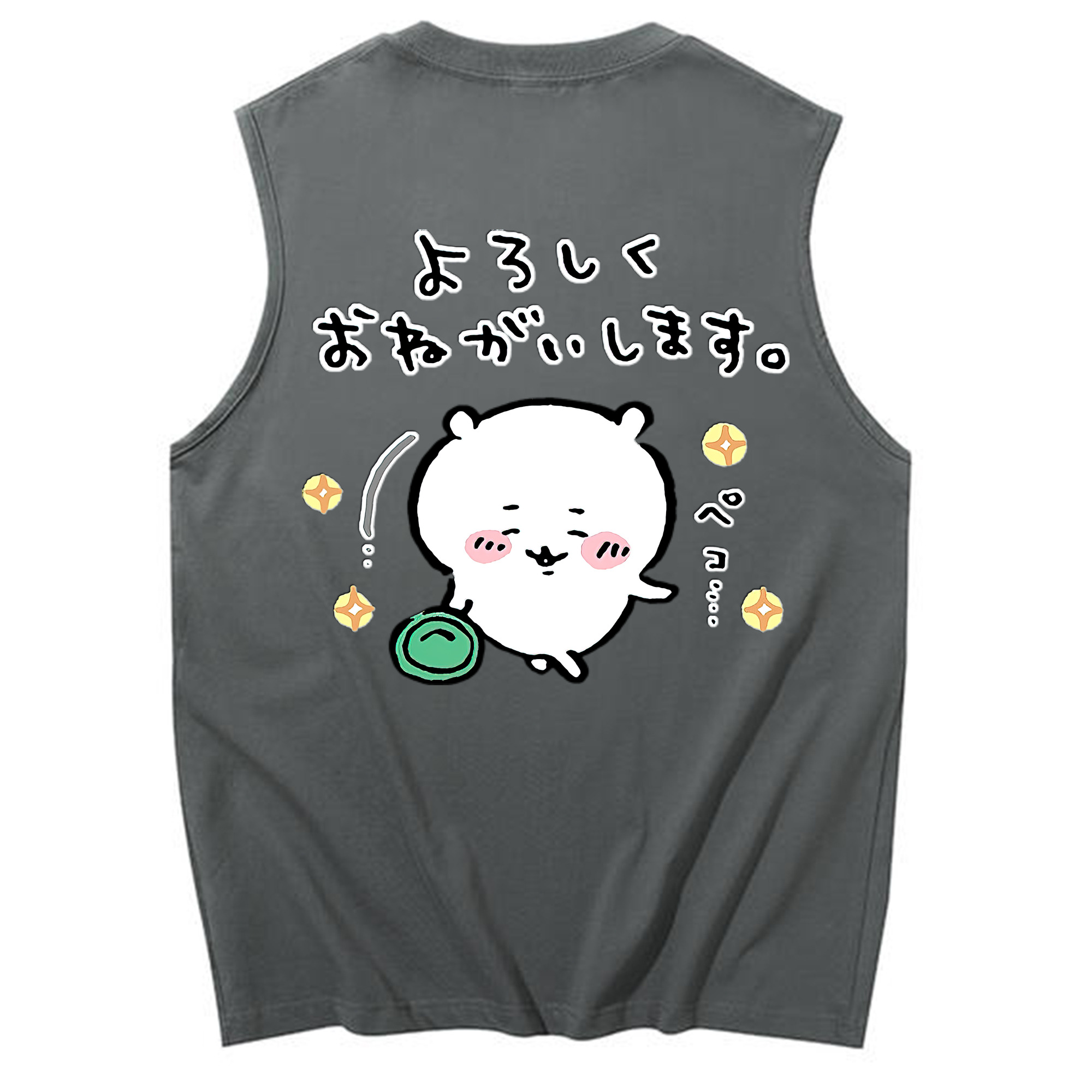 （画像用） ちいかわ ちいかわ Chii-kawa chiikawa コットン100％タンクトップ（背面プリント）